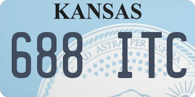 KS license plate 688ITC