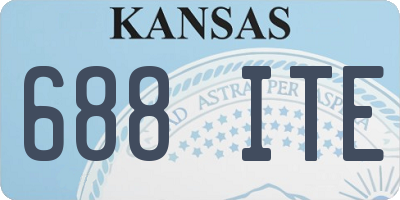 KS license plate 688ITE