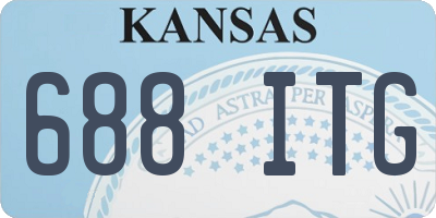 KS license plate 688ITG