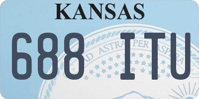 KS license plate 688ITU