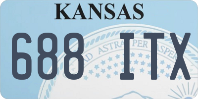 KS license plate 688ITX