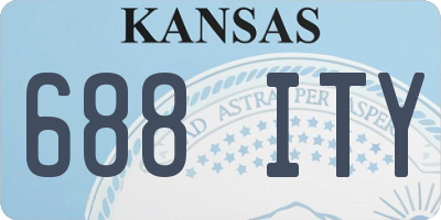 KS license plate 688ITY