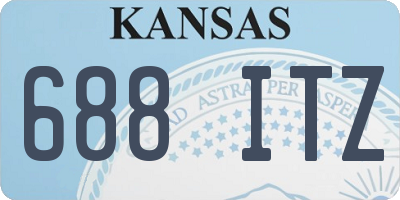 KS license plate 688ITZ