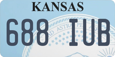 KS license plate 688IUB