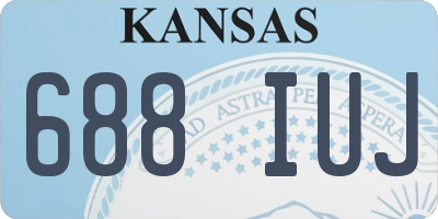 KS license plate 688IUJ