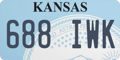 KS license plate 688IWK