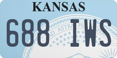 KS license plate 688IWS