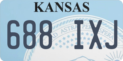 KS license plate 688IXJ
