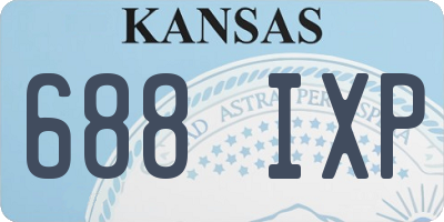 KS license plate 688IXP