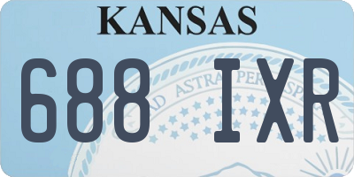 KS license plate 688IXR