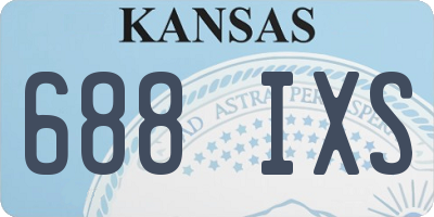 KS license plate 688IXS