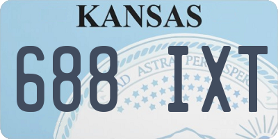 KS license plate 688IXT