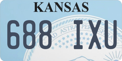 KS license plate 688IXU