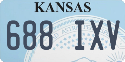 KS license plate 688IXV