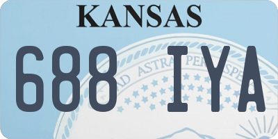 KS license plate 688IYA