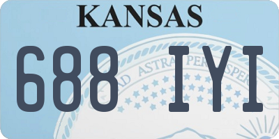 KS license plate 688IYI