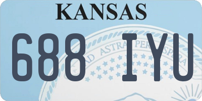 KS license plate 688IYU