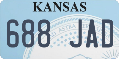 KS license plate 688JAD