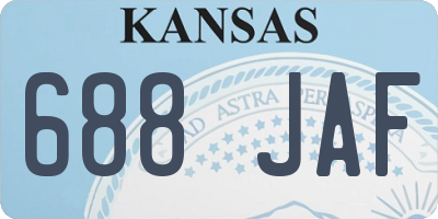 KS license plate 688JAF