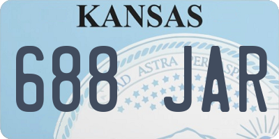 KS license plate 688JAR