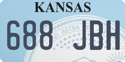 KS license plate 688JBH