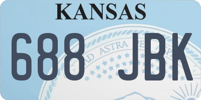 KS license plate 688JBK