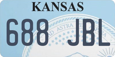 KS license plate 688JBL