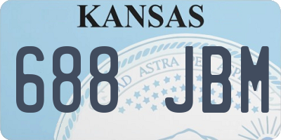 KS license plate 688JBM