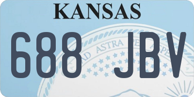 KS license plate 688JBV