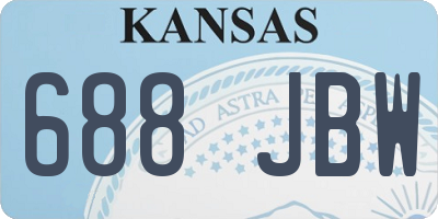 KS license plate 688JBW