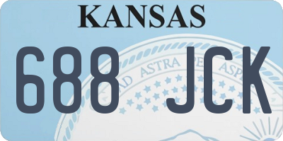 KS license plate 688JCK