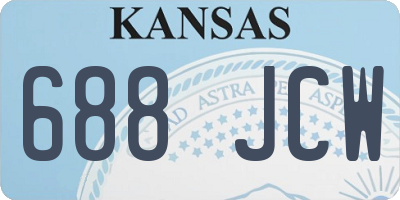 KS license plate 688JCW