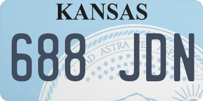 KS license plate 688JDN