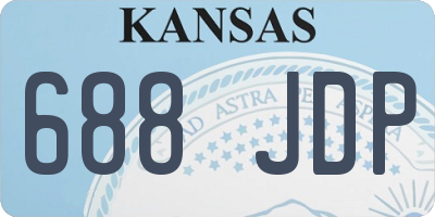 KS license plate 688JDP