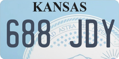 KS license plate 688JDY