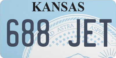 KS license plate 688JET
