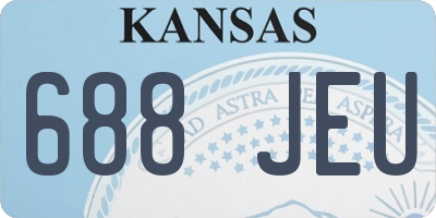 KS license plate 688JEU