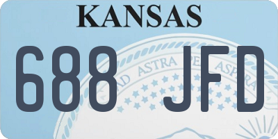 KS license plate 688JFD