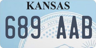 KS license plate 689AAB