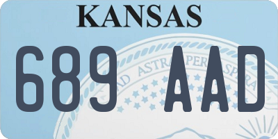 KS license plate 689AAD