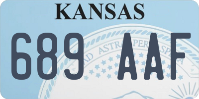 KS license plate 689AAF
