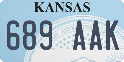 KS license plate 689AAK