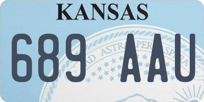 KS license plate 689AAU