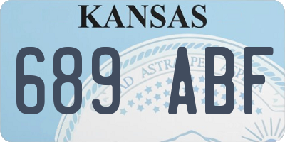 KS license plate 689ABF