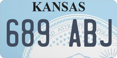 KS license plate 689ABJ