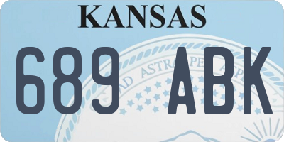 KS license plate 689ABK