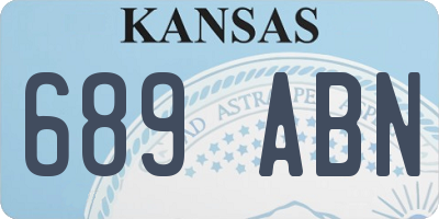 KS license plate 689ABN