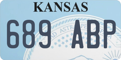 KS license plate 689ABP