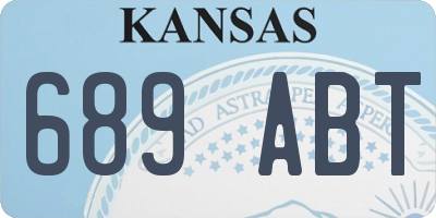 KS license plate 689ABT