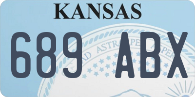 KS license plate 689ABX